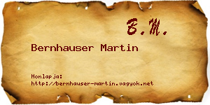 Bernhauser Martin névjegykártya