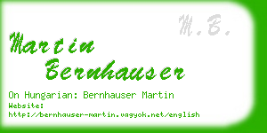 martin bernhauser business card